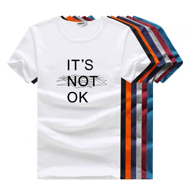 Customized 100% Cotton Plus Size Round Neck Mens t-Shirt 21