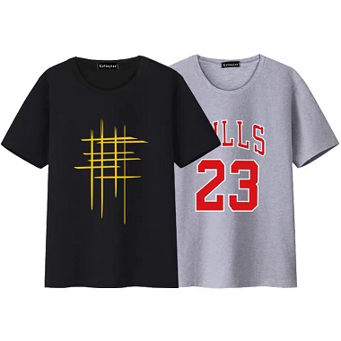 Customized 100% Cotton Plus Size Round Neck Mens t-Shirt 34