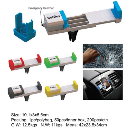 Emergency Hammer & Car Vent Phone Holder 895