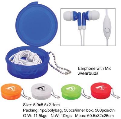 Earbud with Mic in Case 731A