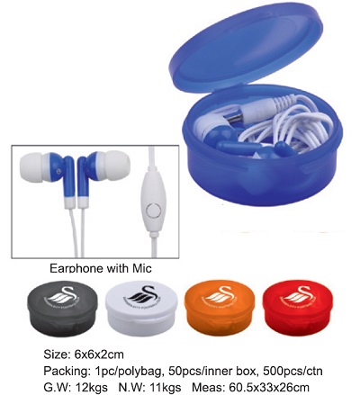 Earbud with Mic in Case 607A