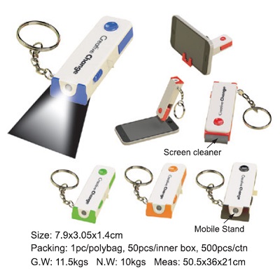 Mobile Phone Stand with Flashlight & Screen Cleaner 800